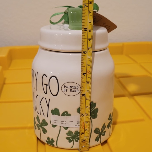 Rae Dunn Lucky Clover Jar Canister - Picture 3 of 13